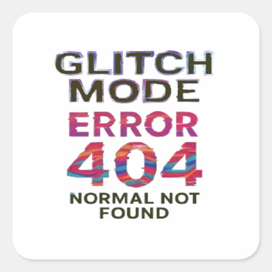 壊れたコード スクエアシール (正面)