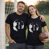 壊れたサッカーボール カスタムネーム Tシャツ