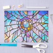 壊れたステンドグラス効果のデコページティッシュペーパー 薄葉紙 (クラフト)