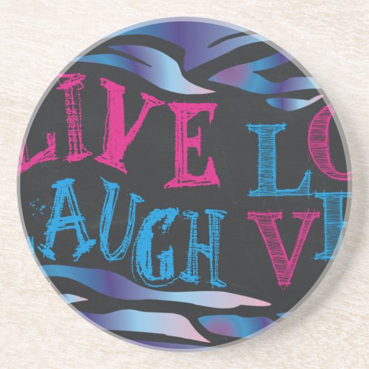 壊れたゼブラの黒板 コースター (正面)