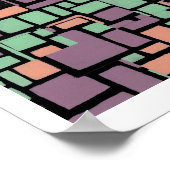 壊れたタイルのポスタ縁どー ポスター (角)