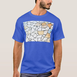 壊れたタイル自然な陶器のアンプ石のチップtextu tシャツ