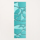 壊れたティール（緑がかった色） ヨガマット (正面)