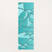 壊れたティール（緑がかった色） ヨガマット (裏面)