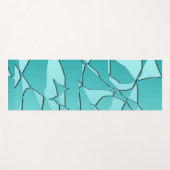 壊れたティール（緑がかった色） ヨガマット (正面(横))