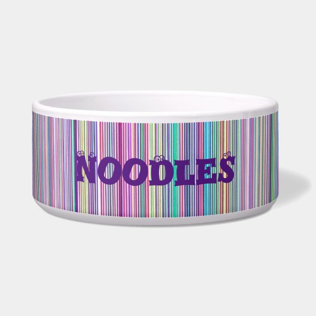 壊れたテレビレインボーストライプンの編集ペット名 ボウル (正面)