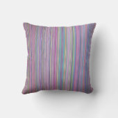 壊れたテレビ画面のレインボーストライプン クッション (裏面)