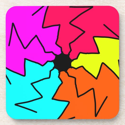 壊れたテーマカラフル コースター (正面)