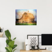 壊れたドーム屋根の納屋 ポスター (ホームオフィス)