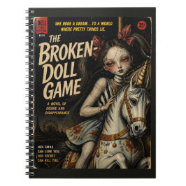 壊れたドールゲームファンタジーホラー本の表紙 ノートブック