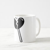 壊れたハートのキャンディポップ コーヒーマグカップ (正面右)