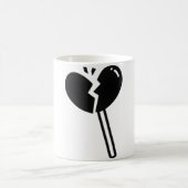壊れたハートのキャンディポップ コーヒーマグカップ (中央)