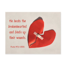 壊れたハートのヒーラーPsalm 147:3聖なる書物、 経典アート