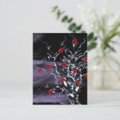 壊れたハートの木ゴシックブライダルシャワー インビテーションポストカード (スタンド正面)