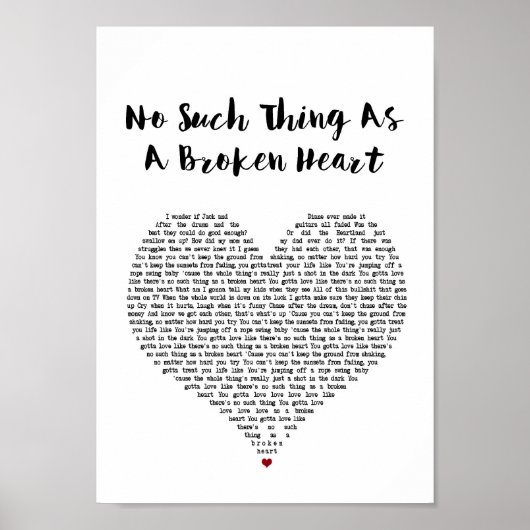 壊れたハートの白いハートの歌 ポスター (正面)