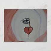 壊れたハートはがき ポストカード (正面)