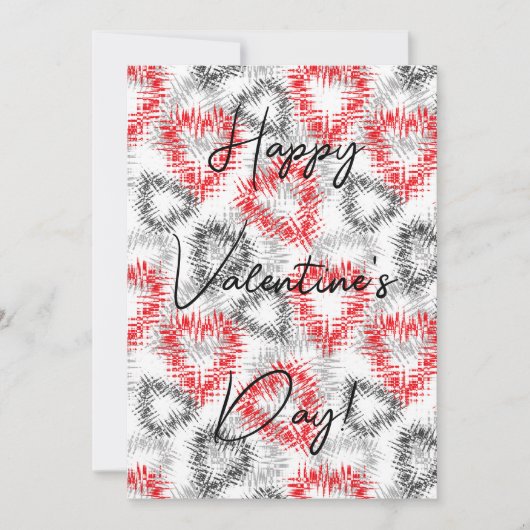 壊れたハートは赤でグレーは白 招待状 (正面)