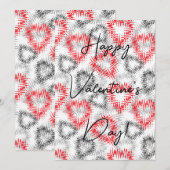 壊れたハートは赤でグレーは白 招待状 (正面/裏面)