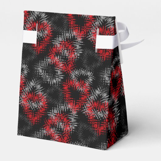 壊れたハートは黒い背景に赤と灰色 フェイバーボックス (裏面サイド)