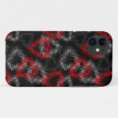 壊れたハートは黒い背景に赤と灰色 Case-Mate iPhoneケース (裏面(横))