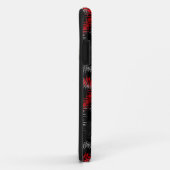 壊れたハートは黒い背景に赤と灰色 Case-Mate iPhoneケース (裏面/右)