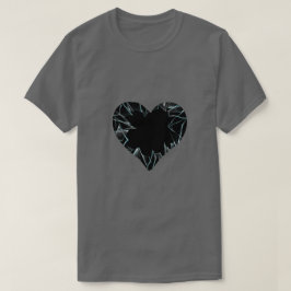壊れたハートガラス粉 Tシャツ