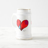 壊れたハートスタイン ビールジョッキ (正面左)