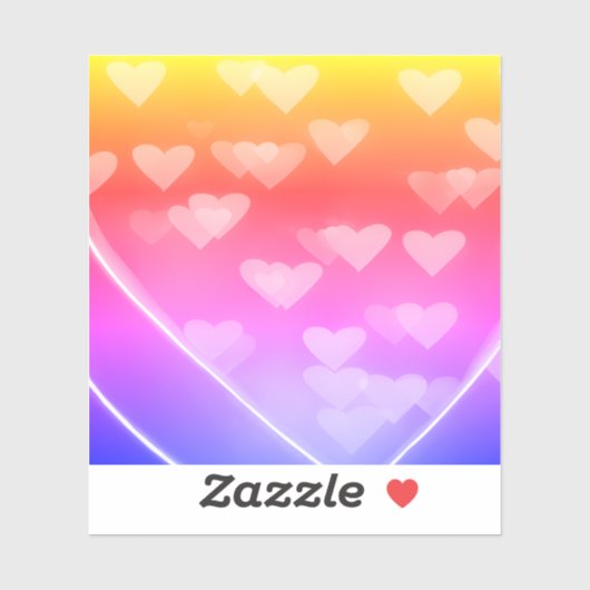 壊れたハートデジタルデザイン シール (シート)