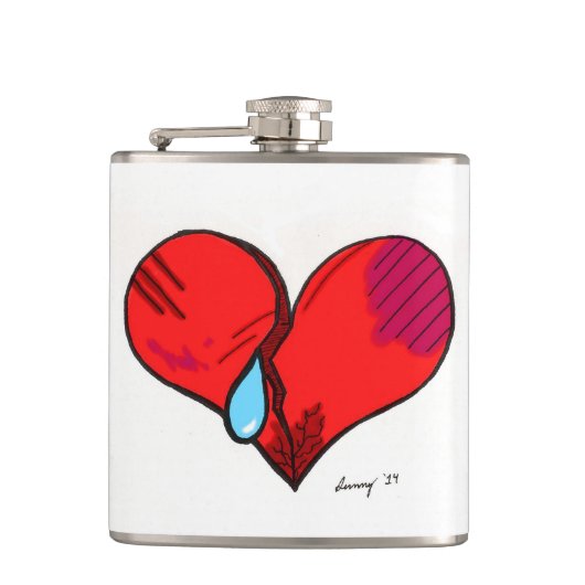 壊れたハートフラスコ フラスク (正面)