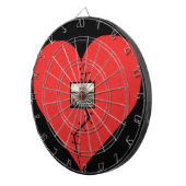 壊れたハート写真のパーソナライズ離婚の贈り物 ダーツボード (正面右)