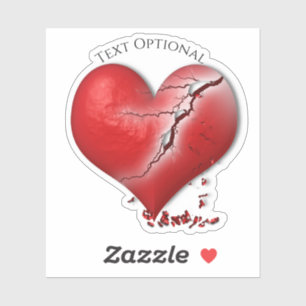 壊れたハート反バレンタインデー シール