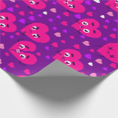 壊れたハート愛アンチバレンタイン紫 ラッピングペーパー (角)