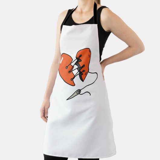 壊れたハート赤 エプロン (インサイチュ)