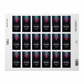 壊れたハート離婚パーティー ラベル (フルシート)