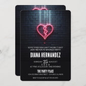 壊れたハート離婚パーティー 招待状 (正面/裏面)