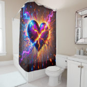 壊れたハート シャワーカーテン (インサイチュ)
