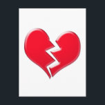 壊れたハート ポストカード<br><div class="desc">ハートが二つに割れた</div>