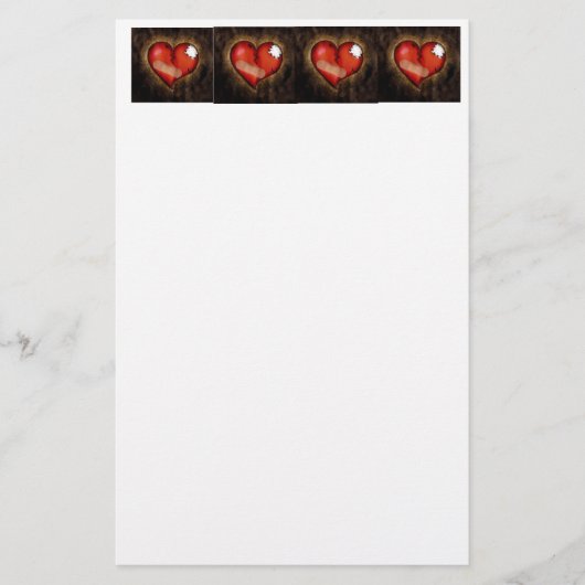 壊れたハート/修復ハート文房具 便箋 (正面)