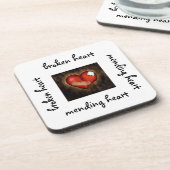 壊れたハート/修復ハート – コルクコースター コースター (左側)