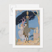 壊れたハート、壊れた彫像、'Fのためのイラストレーション ポストカード (正面/裏面)