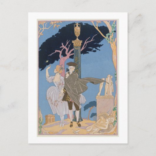 壊れたハート、壊れた彫像、'Fのためのイラストレーション ポストカード (正面)