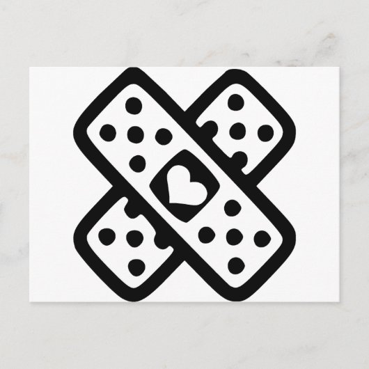 壊れたハート – 愛 ポストカード (正面)