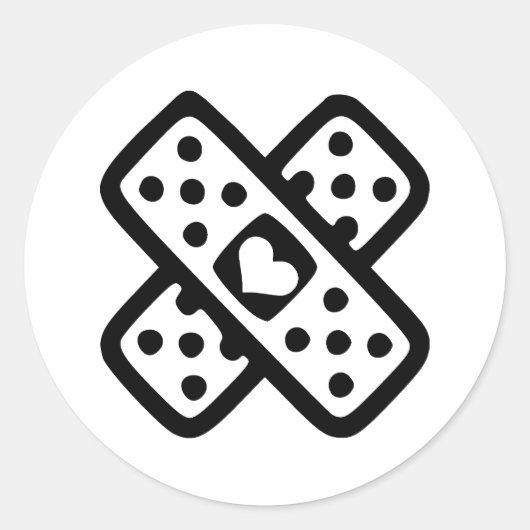 壊れたハート – 愛 ラウンドシール (正面)