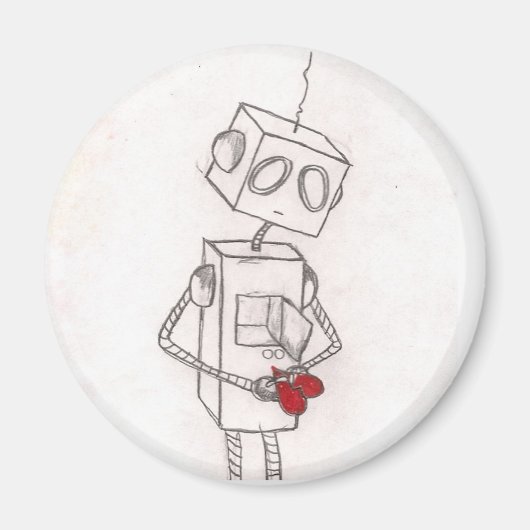 「壊れたハート」磁石 マグネット (正面)