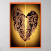 壊れたハート | AIアートポスター ポスター (正面)