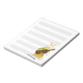 壊れたバイオリン音楽の原稿紙N ノートパッド (回転)