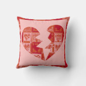 壊れたパズルハート枕 クッション (裏面)