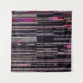 壊れたピクセルでキラキラしたテレビ画面。抽象芸術 タペストリー (正面)