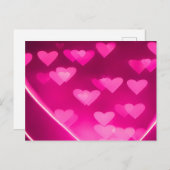 壊れたピンクのハート葉書 ポストカード (正面/裏面)