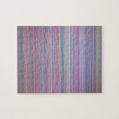 壊れたフラットスクリーンテレビのレインボーストライプ ジグソーパズル (横)